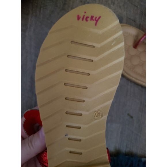 Girls Euro Sz 29 Or US Sz 11.5 Red Summer Sandals - Picture 3 of 3